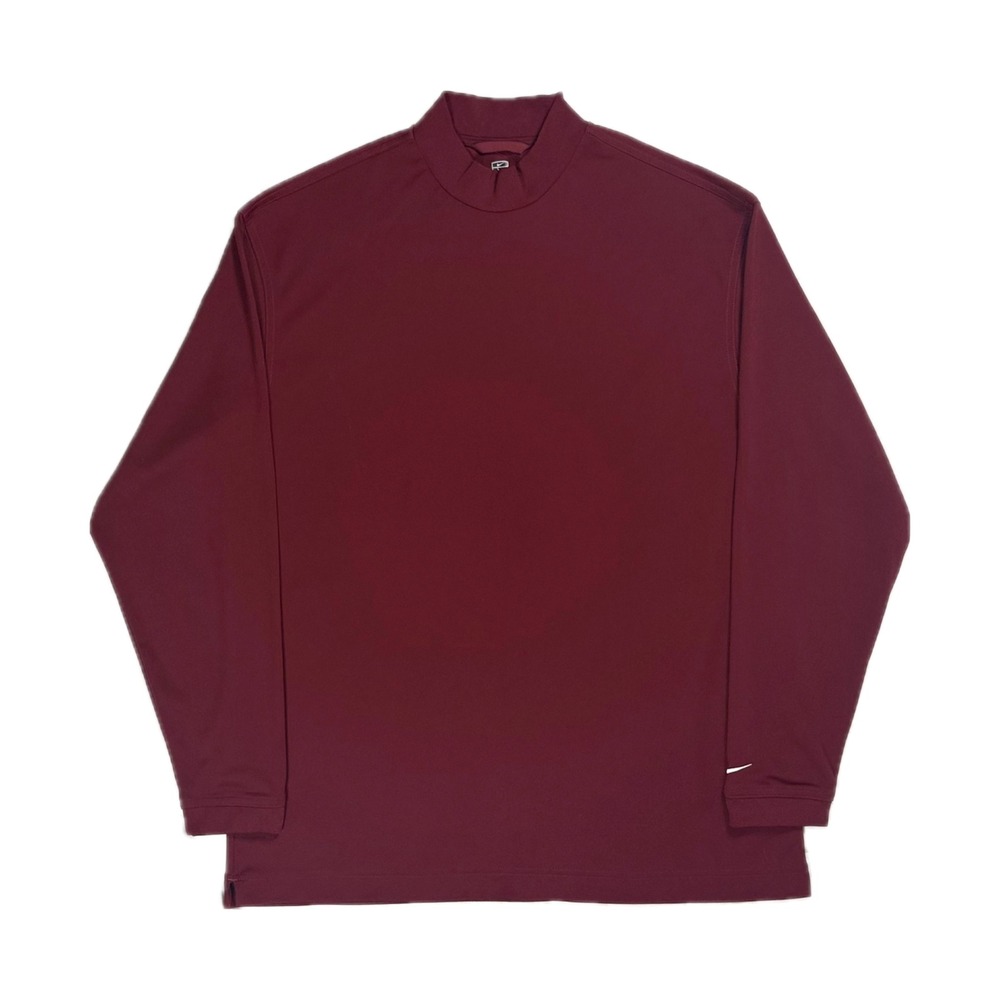 Vintage Y2K Nike Golf maroon red mockneck longsleeve thermal shirt mens large